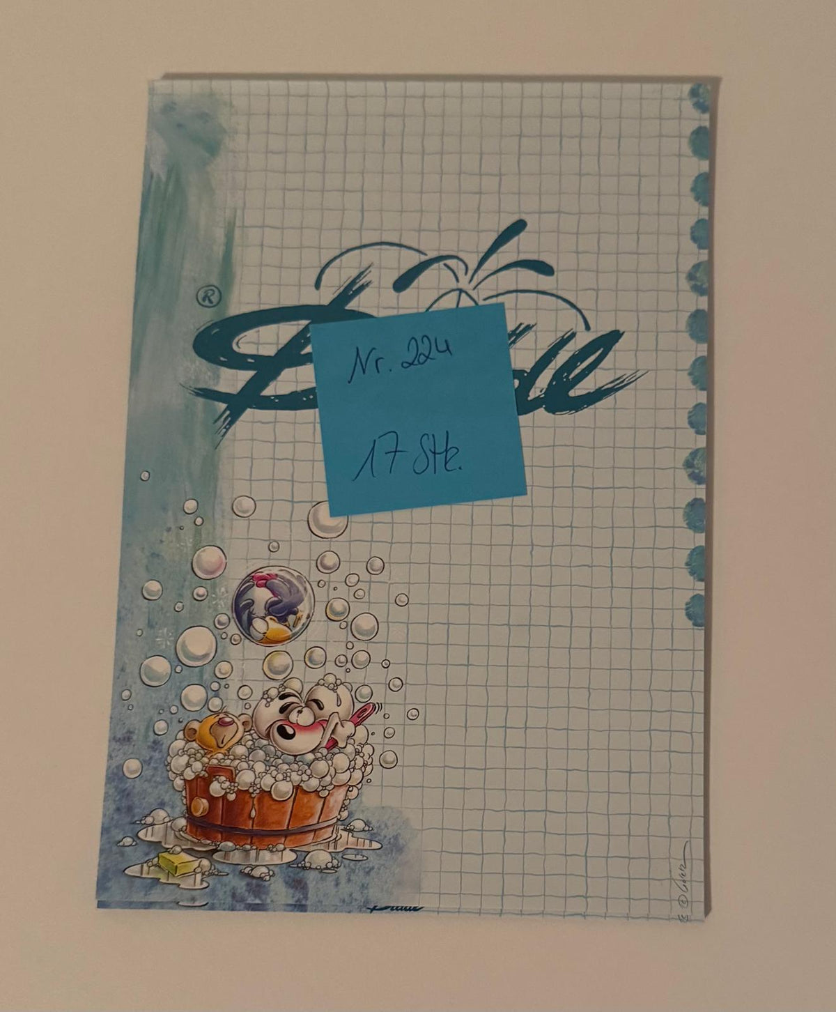 Diddl Block A5 „Nr. 224“ – Planschespaß – 17 Blätter