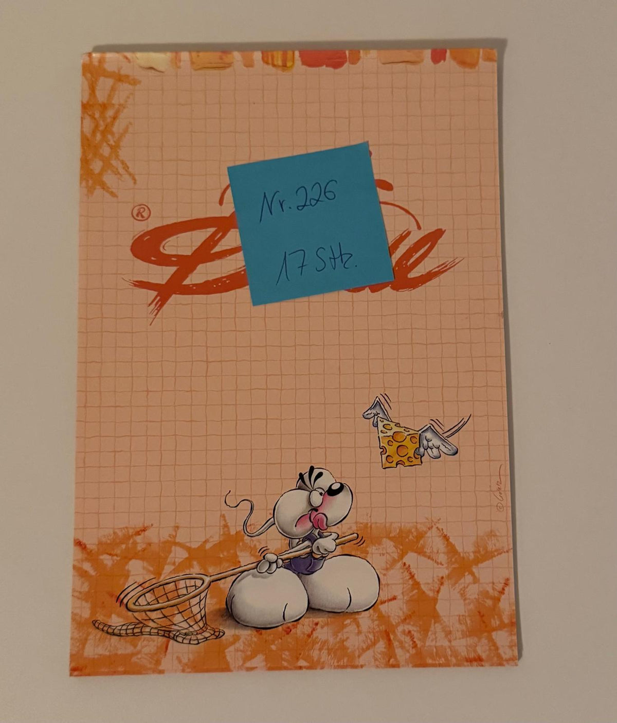 Diddl Block A5 „Nr. 226“ – Käse im Anflug – 17 Blätter