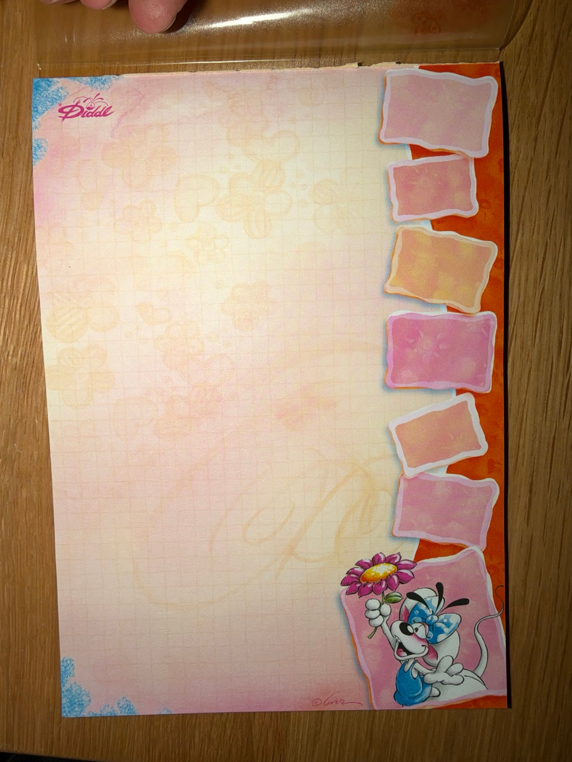 Diddl Block A5 Nr. 391 – Innenseite mit Diddlina und Blume