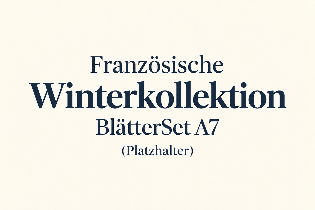 Platzhalter für das Diddl A7-Blätterset der französischen Winterkollektion 2026